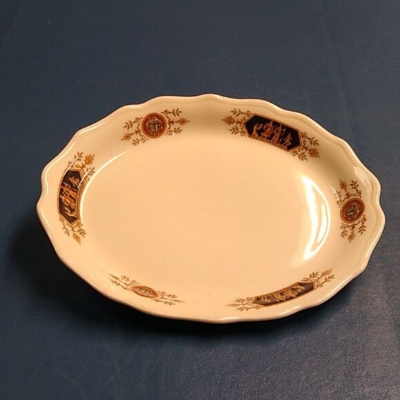 Syracuse China Grecian pattern 10 inch Platter Cottagecore Grandmacore - Picture 1 of 4